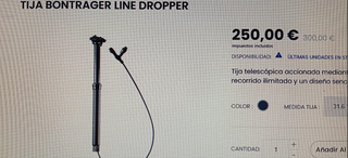 Tija Sillín Telescópica Bontrager Line Dropper