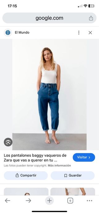 Pantalón vaquero baggy Zara Talla 40