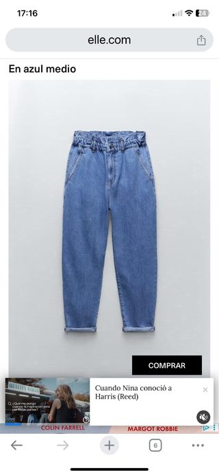 Pantalón vaquero baggy Zara Talla 40