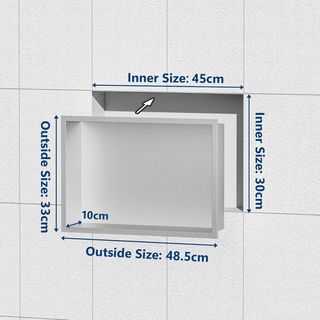 Estante Ducha Acero Inox Neodrain 45x30cm