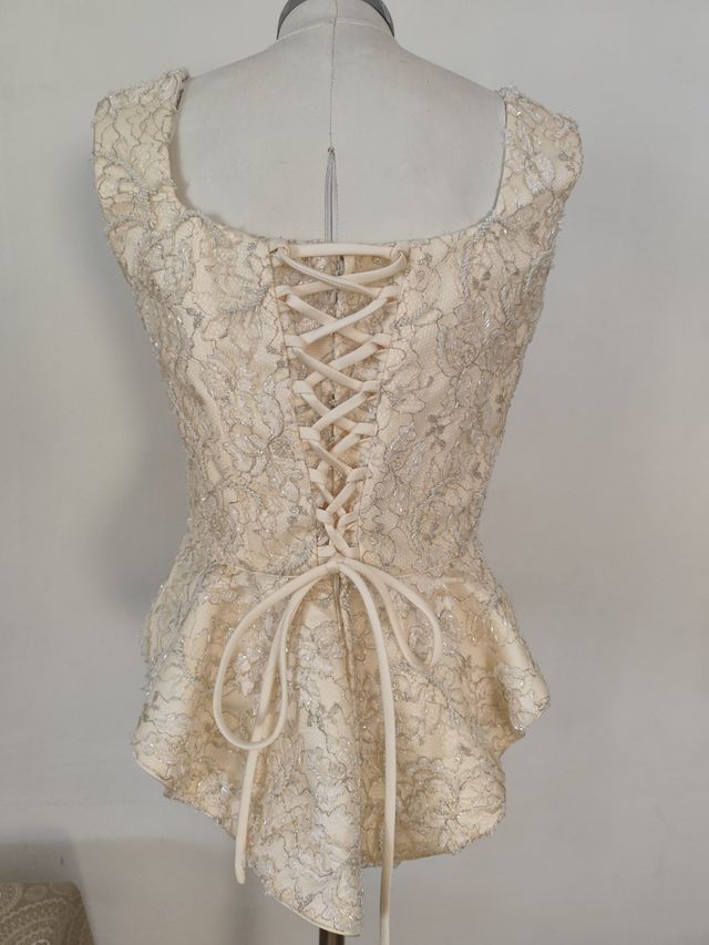 Corpiño Pronovias Castiza Beige/Oro