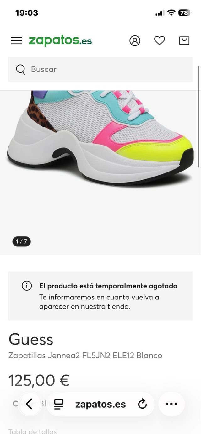 Zapatillas Guess Mujer Talla 37 - PVP 125€