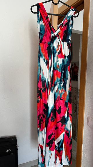 Vestido largo estampado