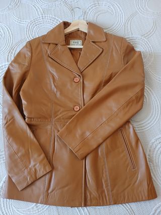 Chaqueta de Piel F & Co Marrón