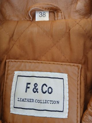 Chaqueta de Piel F & Co Marrón