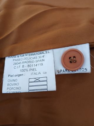 Chaqueta de Piel F & Co Marrón