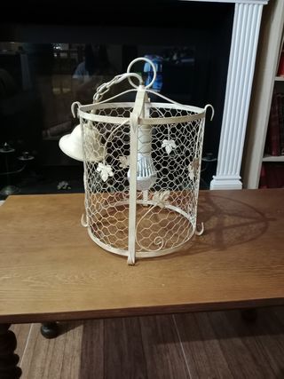 Lámpara de mesa vintage jaula