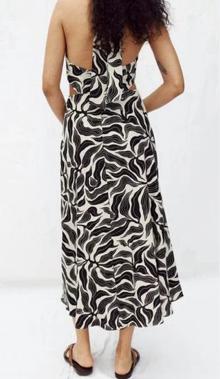 Vestido Zara Cut Out Estampado