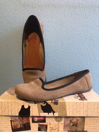 Bailarinas piel Coolway beige