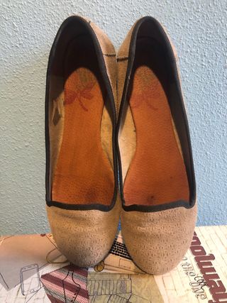 Bailarinas piel Coolway beige