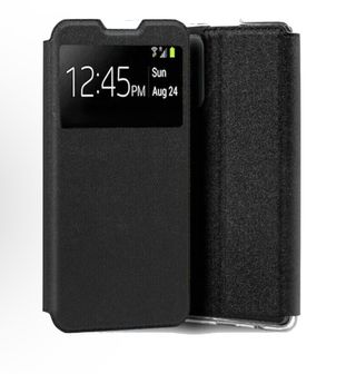 Funda libro con ventana para móvil