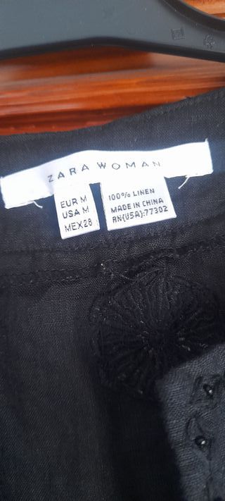 Blusa Zara Negra Mujer