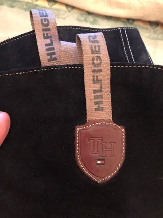 TOMMY HILFIGER - Botas altas planas ante azul 39