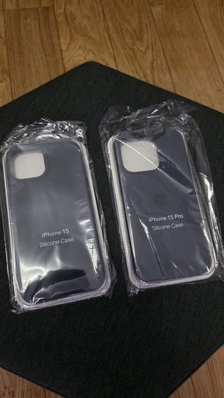 2 Fundas Silicona iPhone 15 y 15 Pro