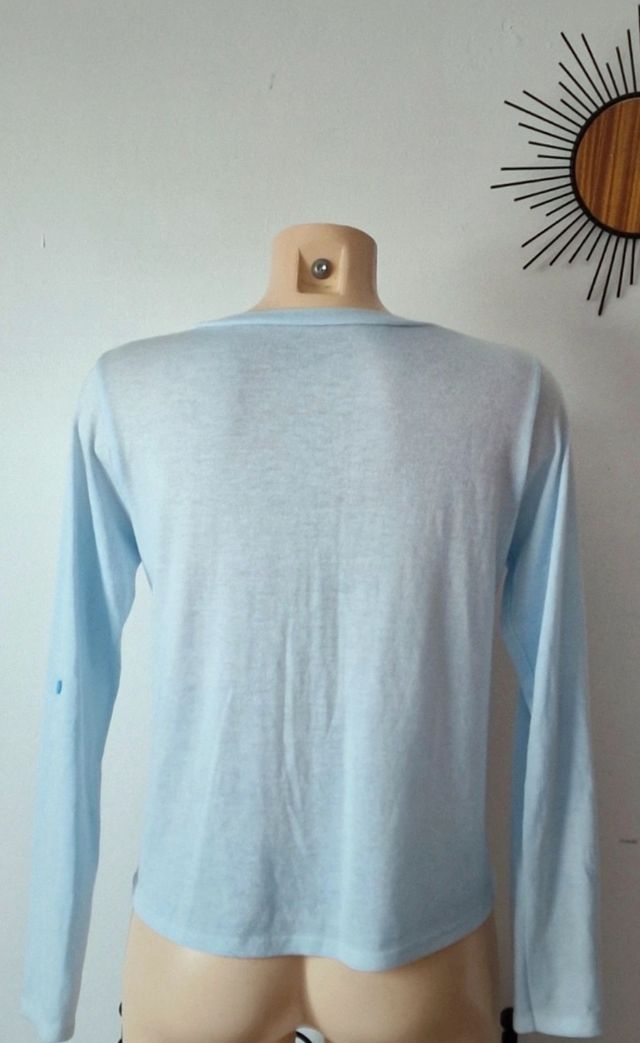 Blusa manga larga con encaje