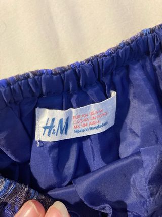 Falda tutú azul y multicolor para niña