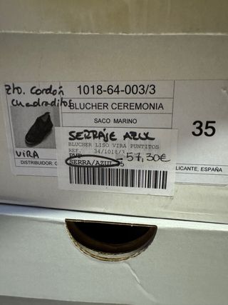 Zapatos de cordón ceremonia-blucher azul marino.