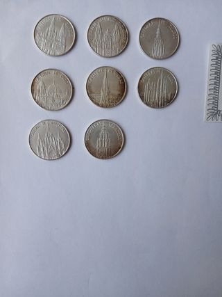 Lote 8 Medallas Catedrales de España Plata