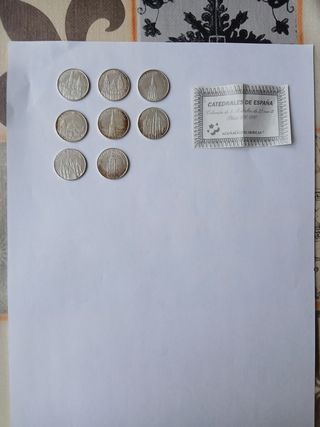 Lote 8 Medallas Catedrales de España Plata