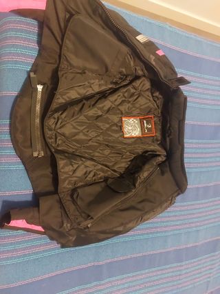 Chaqueta Moto Mujer o niña Negra y Rosa talla XXS
