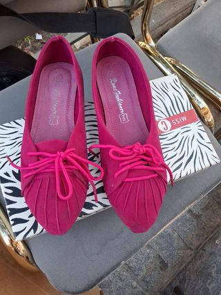 Zapatos Planos Rosas Mujer