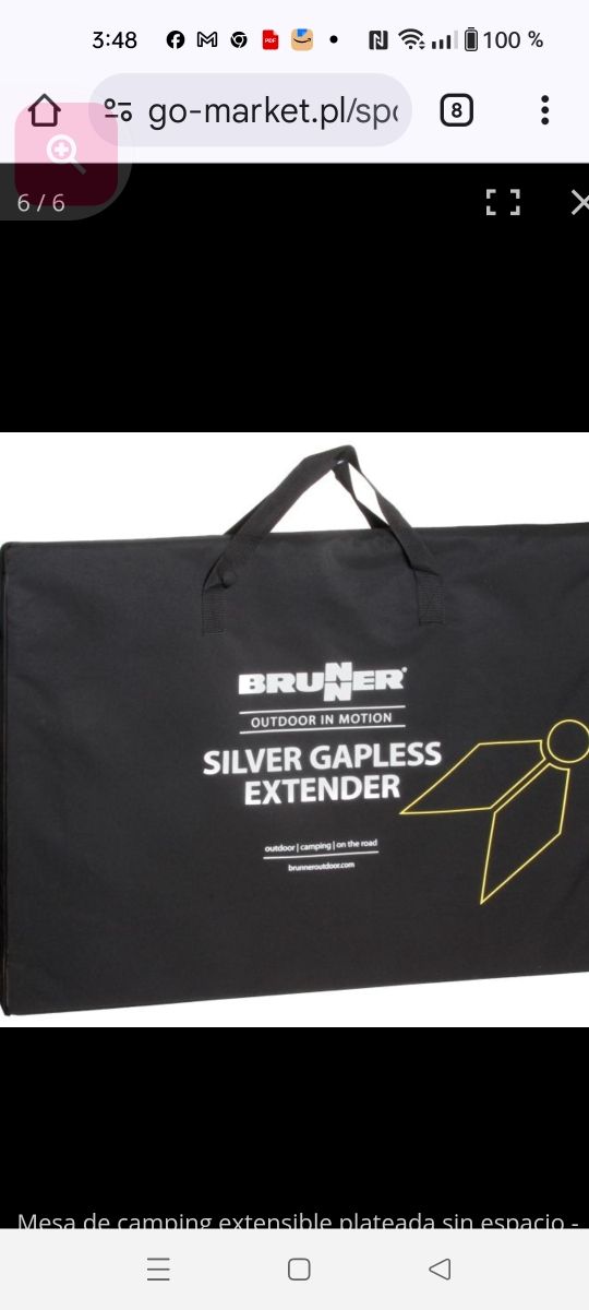 Mesa   BRUNER de camping extensible de metal