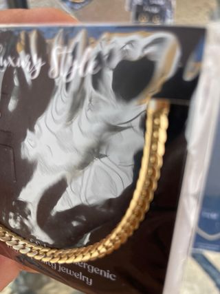 Pulsera Diseño Acero Baño Oro 18K