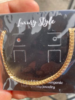 Pulsera Diseño Acero Baño Oro 18K