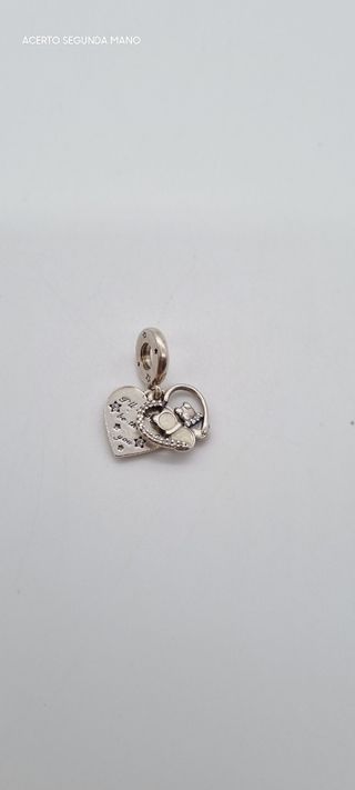 CHARM DE PANDORA GATOS Y CORAZONES CON CIRCONITAS