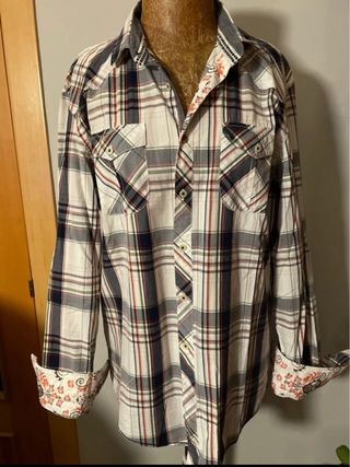 Camisa de cuadros multicolor