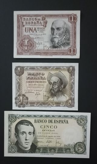 Lote 3 Billetes Antiguos Banco de España