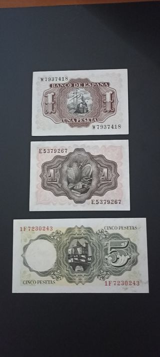 Lote 3 Billetes Antiguos Banco de España