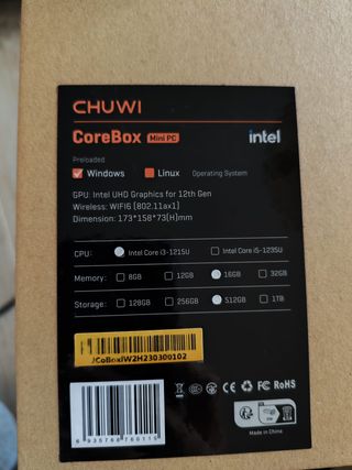 Chuwi Corebox i3 Mini PC