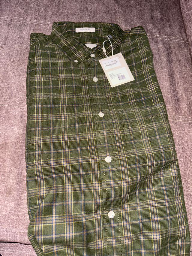 Camisa Gant cuadros verde hombre