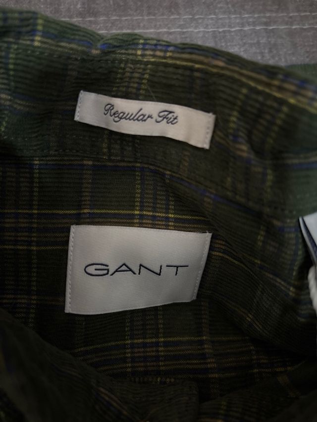 Camisa Gant cuadros verde hombre