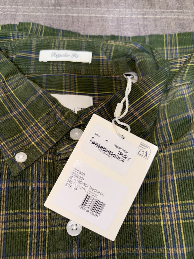 Camisa Gant cuadros verde hombre