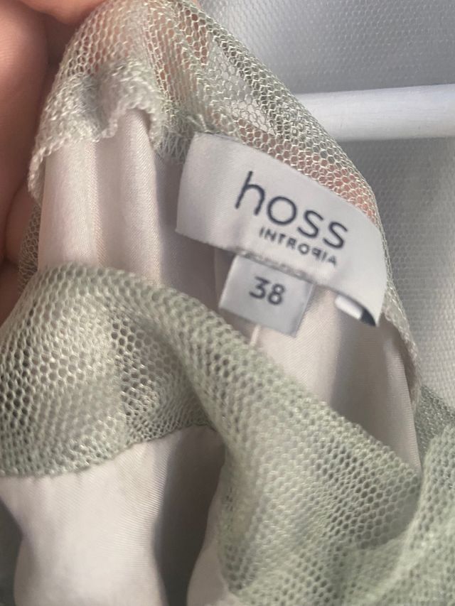 Vestido Hoss Intropia verde con pedrería