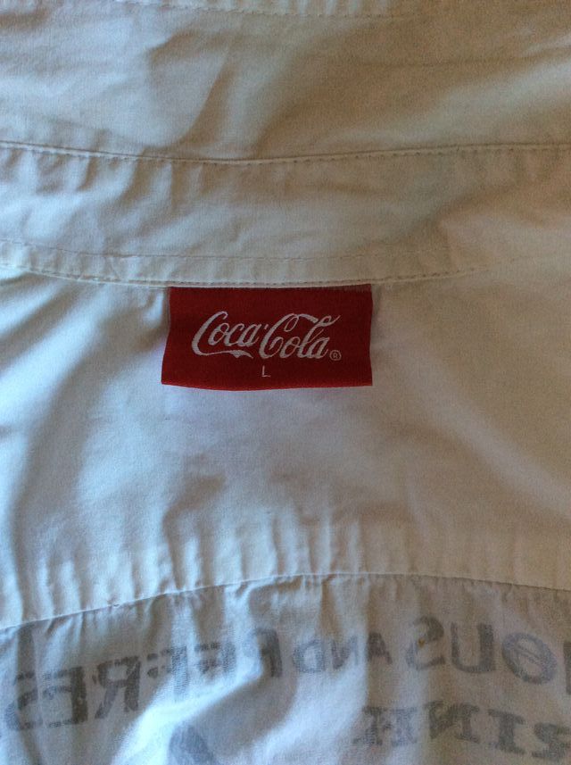 Camisa Coca-Cola Blanca Manga Corta