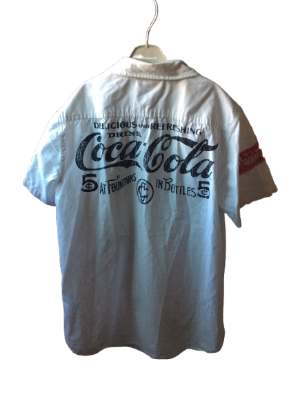 Camisa Coca-Cola Blanca Manga Corta