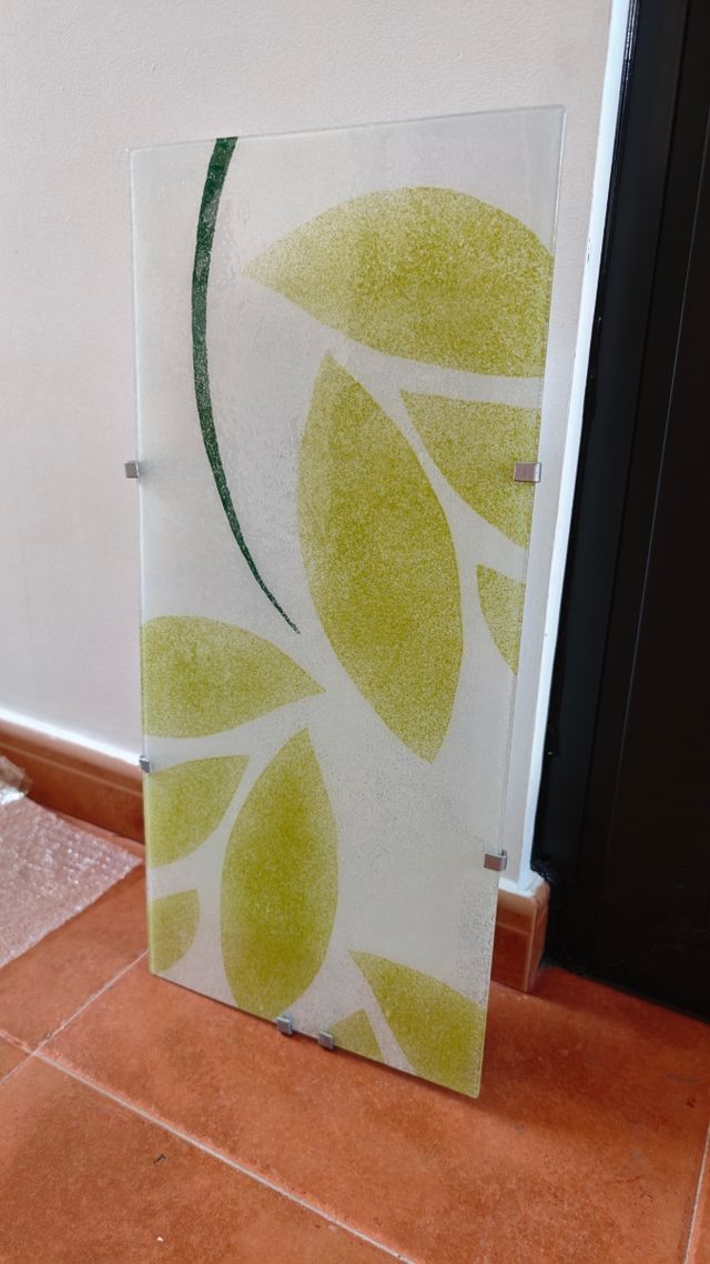 2 Lámparas de Pared Cristal y Metal