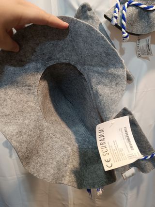 Lote Sombreros Grises con Cuerda Azul