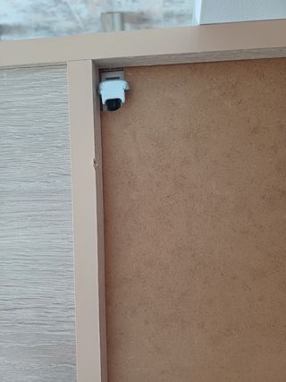 Mueble de pared madera y blanco