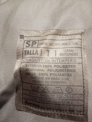 Traje de intemperie camuflaje