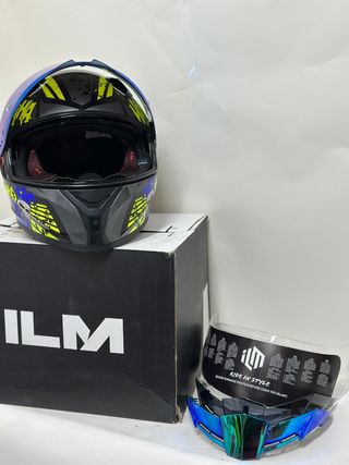 Casco Moto ILM Z501 Joker Azul DOT ECER