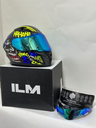 Casco Moto ILM Z501 Joker Azul DOT ECER