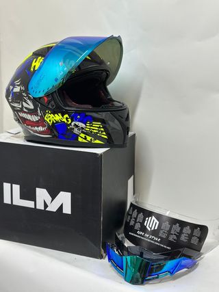 Casco Moto ILM Z501 Joker Azul DOT ECER