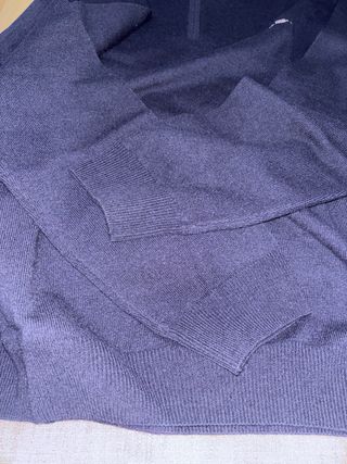 Jersey Gant Hombre Azul Media Cremallera