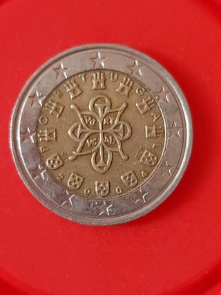 Moneda 2 euros Portugal 2004.