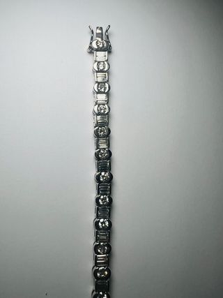 Pulsera Rivière Oro Blanco y Diamantes
