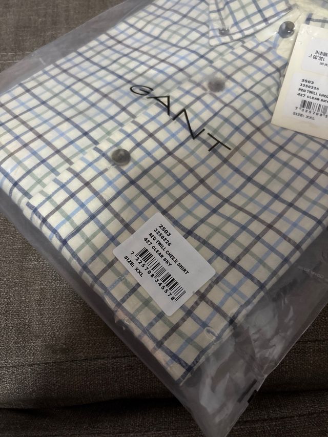 Camisa Gant Cuadros Twill Talla XXL